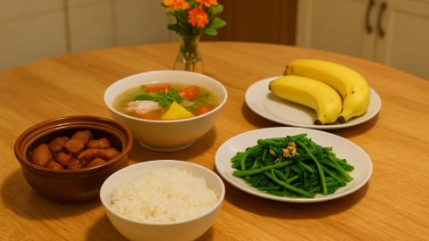 Bữa cơm tối 120 nghìn: Thịt ba chỉ rang mặn ngọt, canh chua cá lóc 