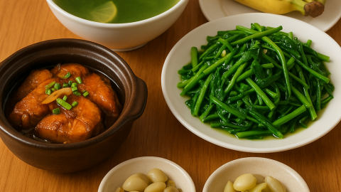 Bữa cơm tối 120 nghìn ngày: Cá kho tộ, rau muống xào tỏi