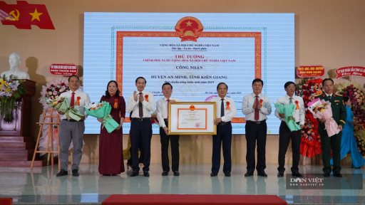 Huyện An Minh của Kiên Giang đạt chuẩn huyện nông thôn mới, tỷ lệ hộ nghèo đa chiều nông thôn giảm còn 2,39%