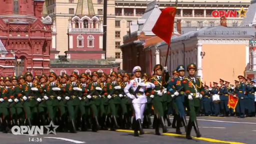 Hình ảnh đoàn Việt Nam tham gia lễ duyệt binh Ngày Chiến thắng ở Moscow