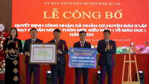 Xã đầu tiên ở Đắk Nông đạt chuẩn nông thôn mới kiểu mẫu về giáo dục, sắp sáp nhập với xã đạt chuẩn nông thôn mới nâng cao đầu tiên của Đắk Nông