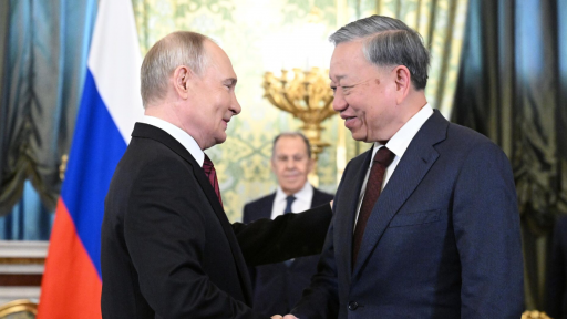 Tổng Bí thư Tô Lâm hội đàm hẹp với Tổng thống Nga Putin tại Điện Kremlin
