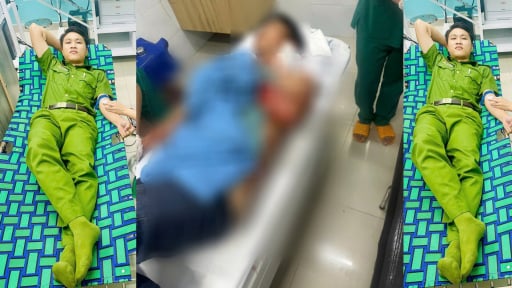 Vụ vợ dùng dao “xử” chồng ở Quảng Nam: Công an kịp thời hiến máu cứu người chồng