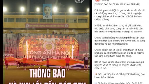CLB CAHN lên tiếng về sự cố vé giả tại sân Hàng Đẫy