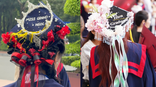 Ấn tượng với những chiếc mũ tốt nghiệp sáng tạo độc đáo của sinh viên FPT Polytechnic từ Nam ra Bắc
