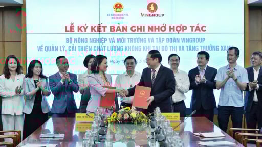 Vingroup và Bộ Nông nghiệp và Môi trường hợp tác toàn diện về quản lý, cải thiện chất lượng không khí tại đô thị và tăng trưởng xanh