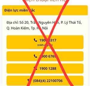EVNNPC cảnh báo khẩn cấp trang web giả mạng thông tin nhằm lừa đảo khách hàng