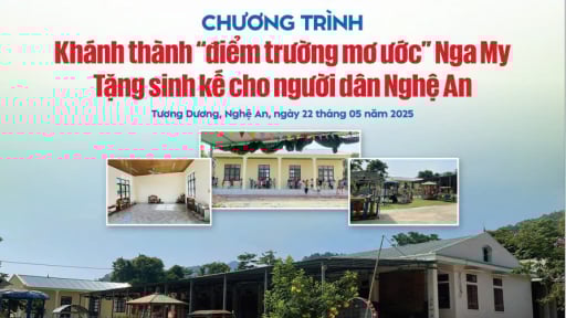 Niềm vui đến với cô trò, người dân miền Tây xứ Nghệ từ Chương trình 'Điểm trường mơ ước' và “Trao tặng sinh kế”