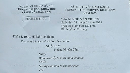 Tranh cãi đề thi Văn vào lớp 10 Chuyên Khoa học Xã hội và Nhân văn: Quá khó với học sinh?