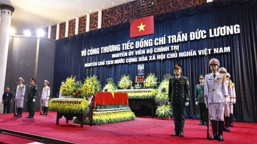 Sáng nay diễn ra Lễ truy điệu nguyên Chủ tịch nước Trần Đức Lương, buổi chiều diễn ra Lễ an táng tại quê nhà