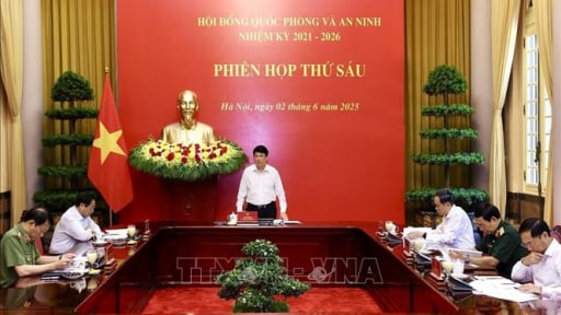 Chủ tịch nước Lương Cường chủ trì họp phiên họp thứ 6 Hội đồng Quốc phòng và An ninh