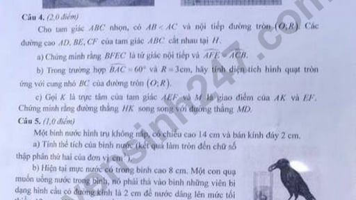 Đề thi môn Toán vào lớp 10 năm 2025 của Đà Nẵng có gợi ý đáp án