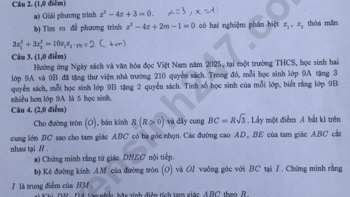Đề thi môn Toán vào lớp 10 năm 2025 của Bắc Ninh có gợi ý đáp án