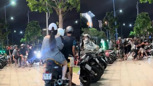 Thanh niên bị nhóm người vây đánh bằng nón bảo hiểm, tay trong khu đô thị Sala