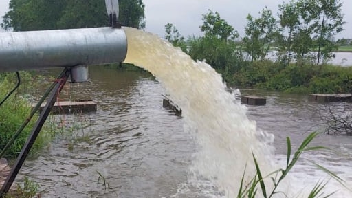 Bão số 1 ảnh hưởng Quảng Trị, đâu đâu cũng thấy nước dâng, đồng lúa trắng băng, nguy cơ mất trắng