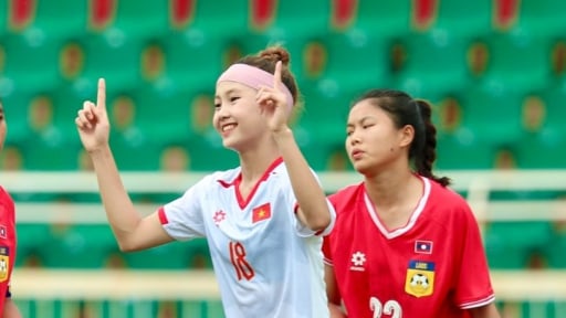 Hoa khôi lập cú đúp, U19 nữ Việt Nam hạ Lào 8-0