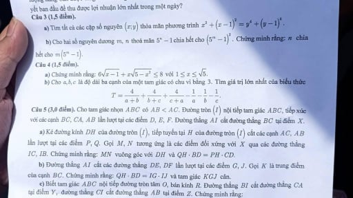 Sai sót đề thi môn Toán vào lớp 10 Chuyên Vĩnh Phúc năm 2025: Cách chấm mới sẽ thế nào?