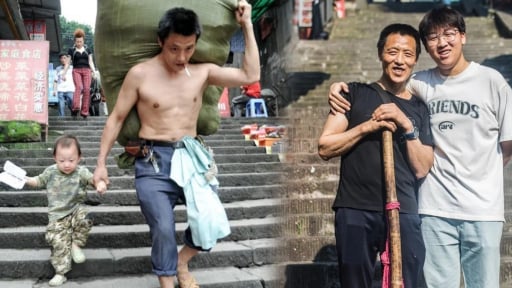 Con trai dùng tiền tiêu vặt mua quà tặng cha làm nghề cửu vạn gây xúc động