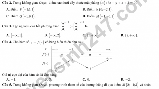 Tuyển tập top đề thi thử tốt nghiệp THPT năm 2025 môn Toán có đáp án