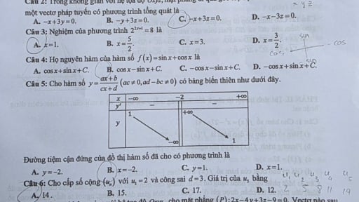 Đáp án môn Toán mã đề 102 thi tốt nghiệp THPT 2025 chương trình mới
