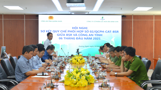 BSR và Công an tỉnh Quảng Ngãi tăng cường phối hợp đảm bảo an ninh, an toàn Nhà máy Lọc dầu Dung Quất