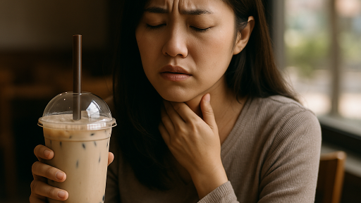 Nữ ca sĩ Trung Quốc mất giọng vì nghiện trà sữa