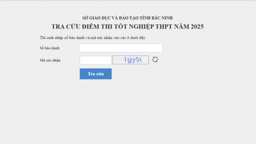 Tra cứu điểm thi tốt nghiệp THPT 2025 Bắc Ninh nhanh nhất