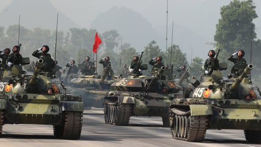 Dàn xe tăng, xe pháo hùng dũng tại buổi tổng hợp luyện nhiệm vụ A80
