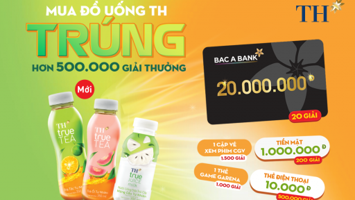 Tập đoàn TH tung khuyến mãi hè cực đỉnh, dễ chơi dễ trúng với hơn 500.000 giải thưởng