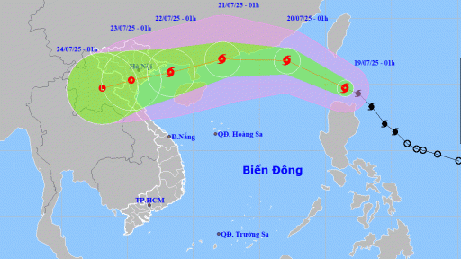KHẨN: Bão WIPHA đang tiến vào biển Đông và mạnh thêm, thành bão số 3 có thể đạt cấp 11-12, giật cấp 14