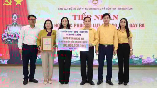 Đà Nẵng trao 1 tỷ đồng hỗ trợ Nghệ An khắc phục hậu quả mưa lũ