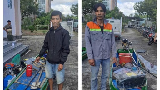 Bắt quả tang 2 đối tượng dùng kích điện bắt trộm cá trong ao nuôi của người dân