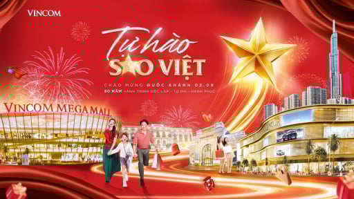Vincom khởi động chiến dịch “Tự hào Sao Việt” – thắp sáng biểu tượng bán lẻ Việt chào mừng 80 năm Quốc khánh 