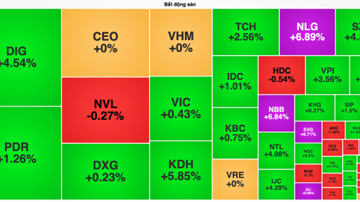 Cổ phiếu bất động sản vẫn nổi sóng, VN-Index tăng liền 8 phiên
