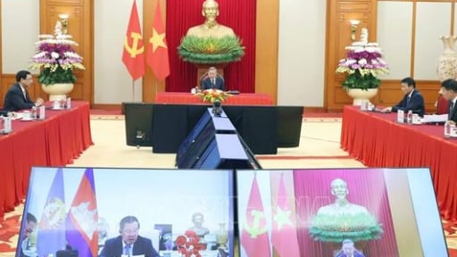 Tổng Bí thư Tô Lâm điện đàm với Chủ tịch Đảng Nhân dân Campuchia Hun Sen 