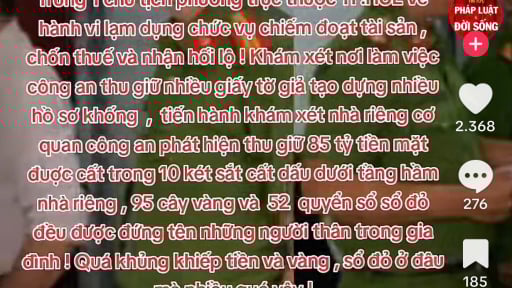Tin bắt chủ tịch phường ở TP Huế và thu giữ 85 tỷ đồng, 95 cây vàng, 52 sổ đỏ là tin giả 