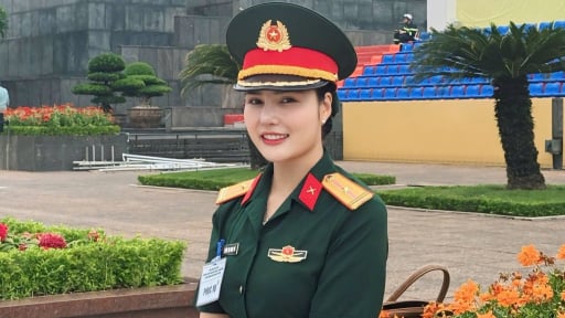 Chân dung nữ MC xinh đẹp từ Quân khu 7 thuyết minh dịp Đại lễ 2/9