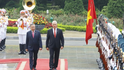 Tổng Bí thư Tô Lâm chủ trì Lễ đón Bí thư thứ nhất, Chủ tịch Cuba Miguel Diaz-Canel