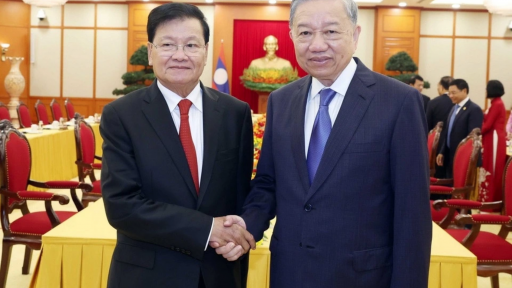 Tổng Bí thư Tô Lâm: Đoàn chiến sỹ Lào tham gia diễu binh diễu hành là sự cổ vũ to lớn với Việt Nam