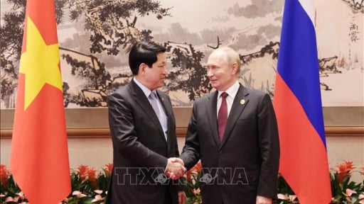 Chủ tịch nước Lương Cường gặp Tổng thống Nga Putin: Việt Nam tin rằng nước Nga sẽ trở nên vĩ đại