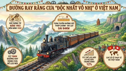 Kh&aacute;m ph&aacute; Ga Đ&agrave; Lạt, nơi c&oacute; đường ray răng cưa leo n&uacute;i &ldquo;độc nhất v&ocirc; nhị&rdquo; ở Việt Nam  