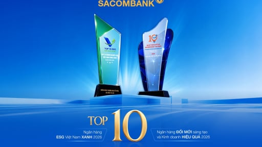 SACOMBANK tiếp tục nằm trong Top 10 Ng&acirc;n h&agrave;ng Đổi mới s&aacute;ng tạo v&agrave; ESG Việt Nam năm 2026