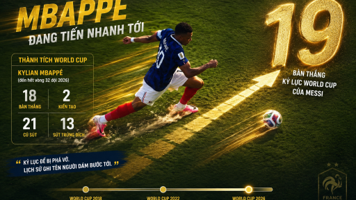 V&igrave; sao kỷ lục ghi b&agrave;n của Messi c&oacute; thể bị x&ocirc; đổ bới Mbappe ngay tại World Cup 2026?