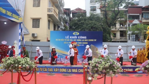 H&agrave; Nội khởi c&ocirc;ng dự &aacute;n chung cư cũ tại khu &ldquo;đất v&agrave;ng&rdquo; Huỳnh Th&uacute;c Kh&aacute;ng