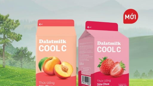 Thanh m&aacute;t mỗi ng&agrave;y c&ugrave;ng Thức uống sữa chua l&ecirc;n men Đ&agrave;o Dalatmilk Cool C