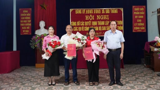 N&ocirc;ng th&ocirc;n T&acirc;y Bắc: Đảng ủy x&atilde; Bảo Thắng c&ocirc;ng bố Quyết định th&agrave;nh lập c&aacute;c chi bộ th&ocirc;n sau s&aacute;p nhập