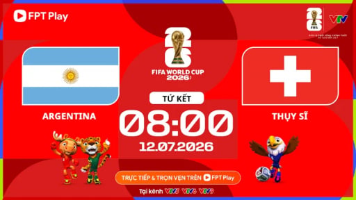 TRỰC TIẾP Argentina vs Thụy Sĩ (8h)