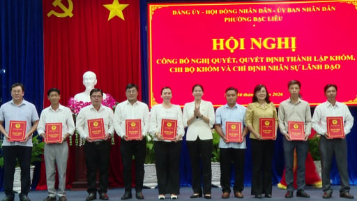 S&aacute;p nhập kh&oacute;m mới nhất ở C&agrave; Mau, phường Bạc Li&ecirc;u c&ocirc;ng bố c&aacute;c quyết định quan trọng n&agrave;y