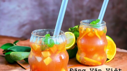 Bật mí công thức làm trà trái cây nhiệt đới giòn mát, ngọt thanh giải nhiệt cho ngày hè nóng bức