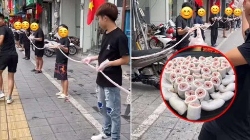 Hà Nội: Kiểm tra cơ sở “khoe” lòng se điếu dài 40m trên mạng xã hội